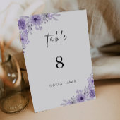 Modèle de cartes de table Mariage violet
