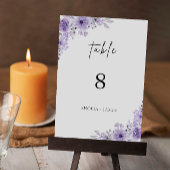 Modèle de cartes de table Mariage violet