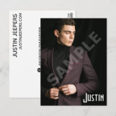 Modèle de cartes de tête de modèle masculin (Devant / Derrière)