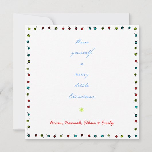 Modèle de cartes de vacances (Dos)