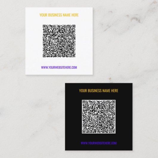 Modèle de Cartes de Visite avec Code QR à Personna (Devant / Derrière)