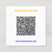 Modèle de Cartes de Visite avec Code QR à Personna (Devant)