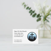 Modèle de Cartes de Visite Chrétiennes (Debout devant)