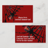 Modèle de cartes de visite d'araignée (Devant / Derrière)