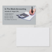 Modèle de cartes de visite de comptable (Devant / Derrière)