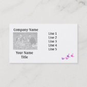 Modèle de cartes de visite de photo de concepteur (Dos)