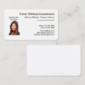Modèle de Cartes de visite de photos du conseiller (Devant / Derrière)