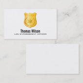 Modèle de cartes de visite de police (Devant / Derrière)