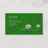 Modèle de cartes de visite de professeur de yoga (Dos)