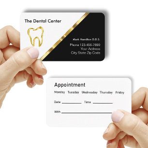 Modèle de Cartes de Visite de Rendez-vous de Denti