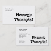 Modèle de cartes de visite de thérapeute de (Devant / Derrière)