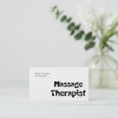 Modèle de cartes de visite de thérapeute de (Debout devant)