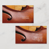 Modèle de cartes de visite de violon de trou du (Devant / Derrière)