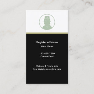 Modèle de Cartes de Visite d'Infirmière Simple Mod