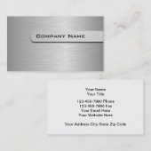 Modèle de cartes de visite en métal (Devant / Derrière)