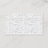Modèle de Cartes de Visite Luxe en Linen (Dos)