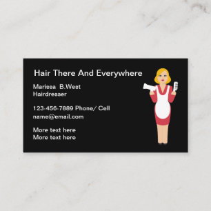 Modèle de Cartes de Visite pour Coiffeur Amusant