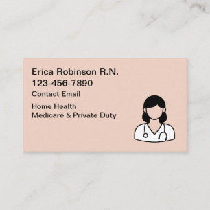 Modèle de Cartes de Visite pour Infirmière Diplômé