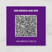 Modèle de Cartes de Visite QR Code à Personnaliser (Dos)