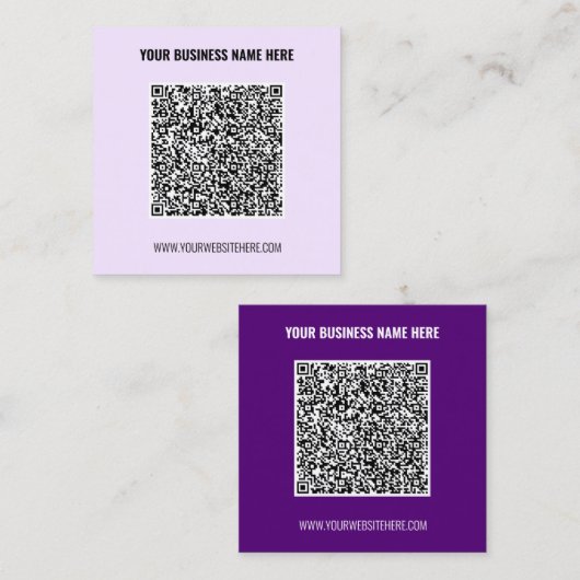 Modèle de Cartes de Visite QR Code à Personnaliser (Devant / Derrière)