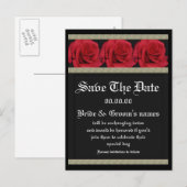 Modèle de cartes postales - roses rouges personnal (Devant / Derrière)