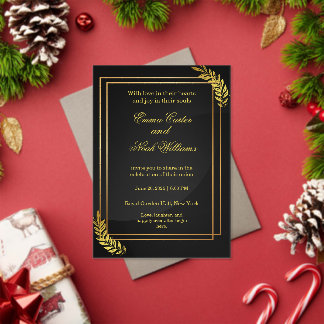 Modèle de carton d'invitation de mariage élégant m