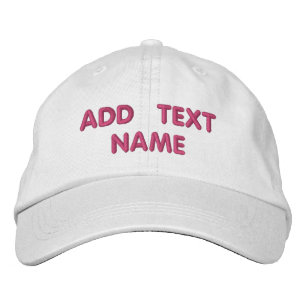 Modèle de casquette de baseball brodée avec nom de