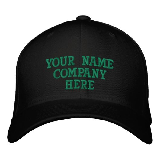 Modèle de casquette de baseball brodée avec texte (Devant)