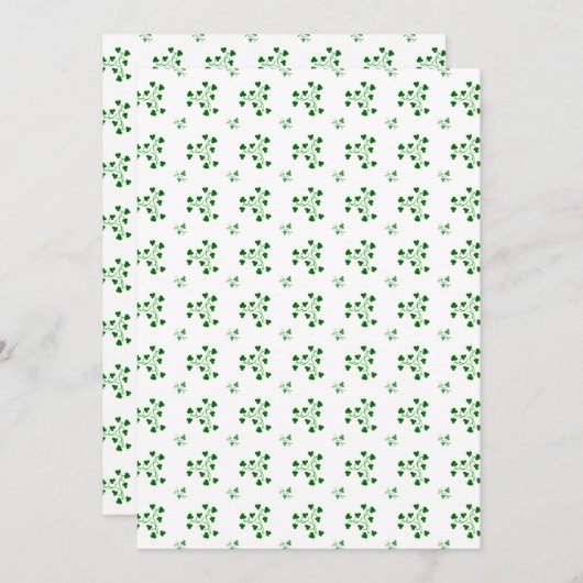 Modèle de cercles de trèfles verts (Devant / Derrière)