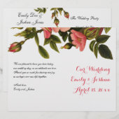 Modèle de cérémonie de mariage Programme floral dé (Devant / Derrière)