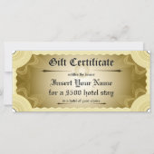 Modèle de certificat cadeau (Devant)