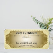 Modèle de certificat cadeau (Debout devant)