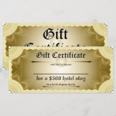 Modèle de certificat cadeau (Devant / Derrière)