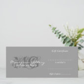 Modèle de certificat cadeau avec deux monogrammes (Debout devant)