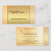 Modèle de certificat cadeau Bokeh Or Élégant (Devant / Derrière)