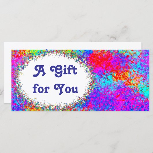 Modèle de certificat cadeau de fête (Devant / Derrière)