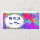 Modèle de certificat cadeau de fête (Devant)