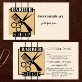 Modèle de certificat cadeau de la Boutique de coif