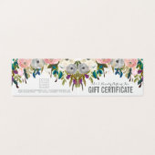 Modèle de certificat cadeau de magasin floral pein (Outside Unfolded)