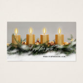 Modèle de certificat cadeau de Noël Bougies Dorées (Devant)