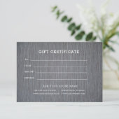 Modèle de certificat cadeau d'entreprise avec logo (Debout devant)
