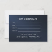 Modèle de certificat cadeau d'entreprise avec logo (Devant)