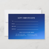 Modèle de certificat cadeau d'entreprise avec logo (Devant)