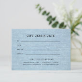 Modèle de certificat cadeau d'entreprise avec logo (Debout devant)