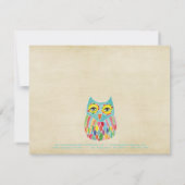 Modèle de certificat cadeau d'entreprise Owl Fashi (Dos)