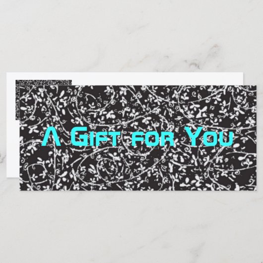 Modèle de certificat cadeau Ditsy1 (Devant / Derrière)