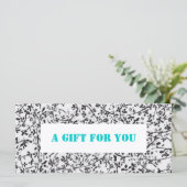 Modèle de certificat cadeau Ditsy2 (Debout devant)