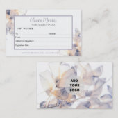 Modèle de certificat cadeau fleuri pastel violet (Devant / Derrière)