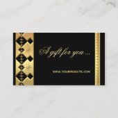 Modèle de certificat cadeau Gold Black Holidays (Devant)