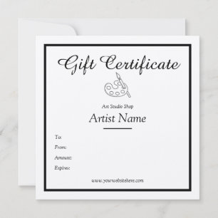 Modèle de certificat cadeau Kraft PaperArtist Stud
